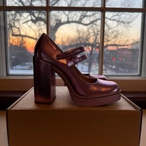 Pink Metallic Steve Madden Platform Heels